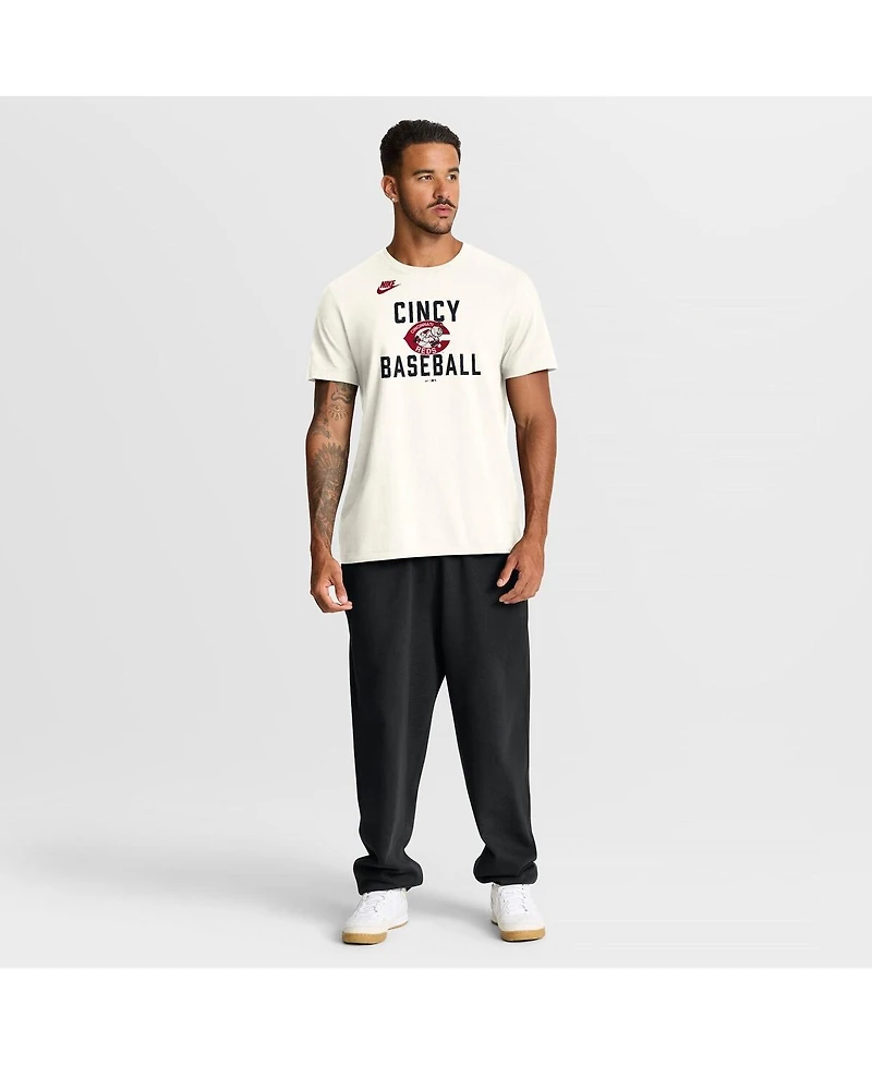Nike Men's Cream Cincinnati Reds Cooperstown Collection ‘70s Inspired T-Shirt