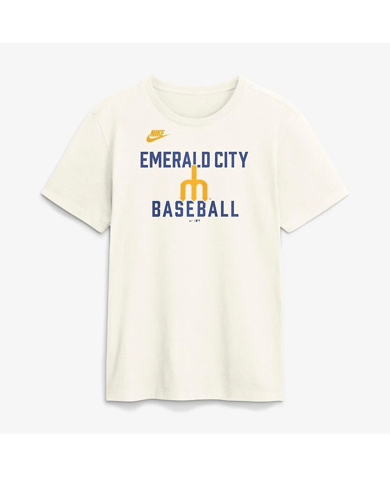 Nike Men's Cream Seattle Mariners Cooperstown Collection ‘70s Inspired T-Shirt