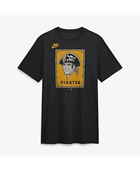 Nike Men's Heather Black Pittsburgh Pirates Cooperstown Logo Tri-Blend T-Shirt