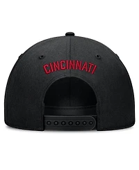 Nike Men's Black Cincinnati Reds Cooperstown Rise Adjustable Hat