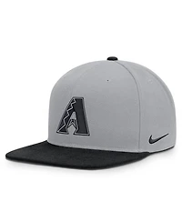 Nike Men's Gray/Black Arizona Diamondbacks Primetime Pro Dri-fit Snapback Hat