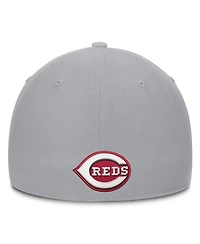 Nike Men's Gray Cincinnati Reds Primetime Rise Dri-fit Flex Hat