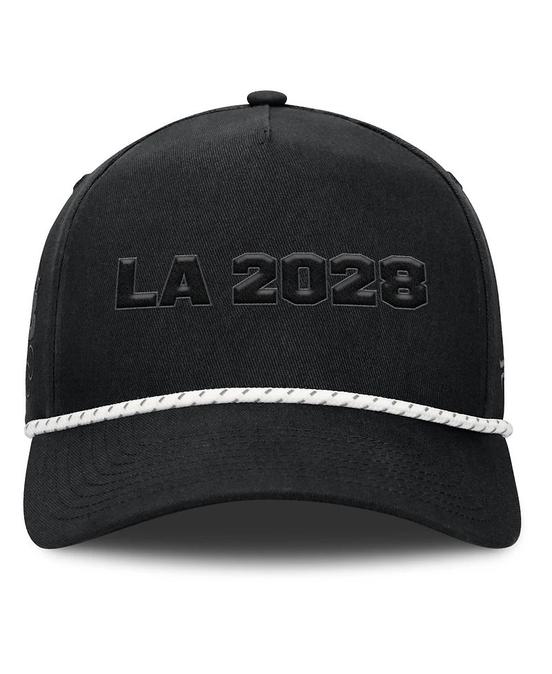 Fanatics Men's Black LA28 Summer Olympics Undertone Rope A-Frame Adjustable Hat