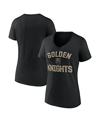Logo Athletic Women's Black Vegas Golden Knights Arch Victory V-Neck T-Shirt