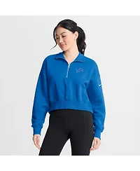 Nike Women's Blue Detroit Lions Phoenix Fleece Quarter-Zip Sweatshirt