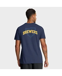 Nike Men's Navy Milwaukee Brewers Primetime 2-Hit T-Shirt