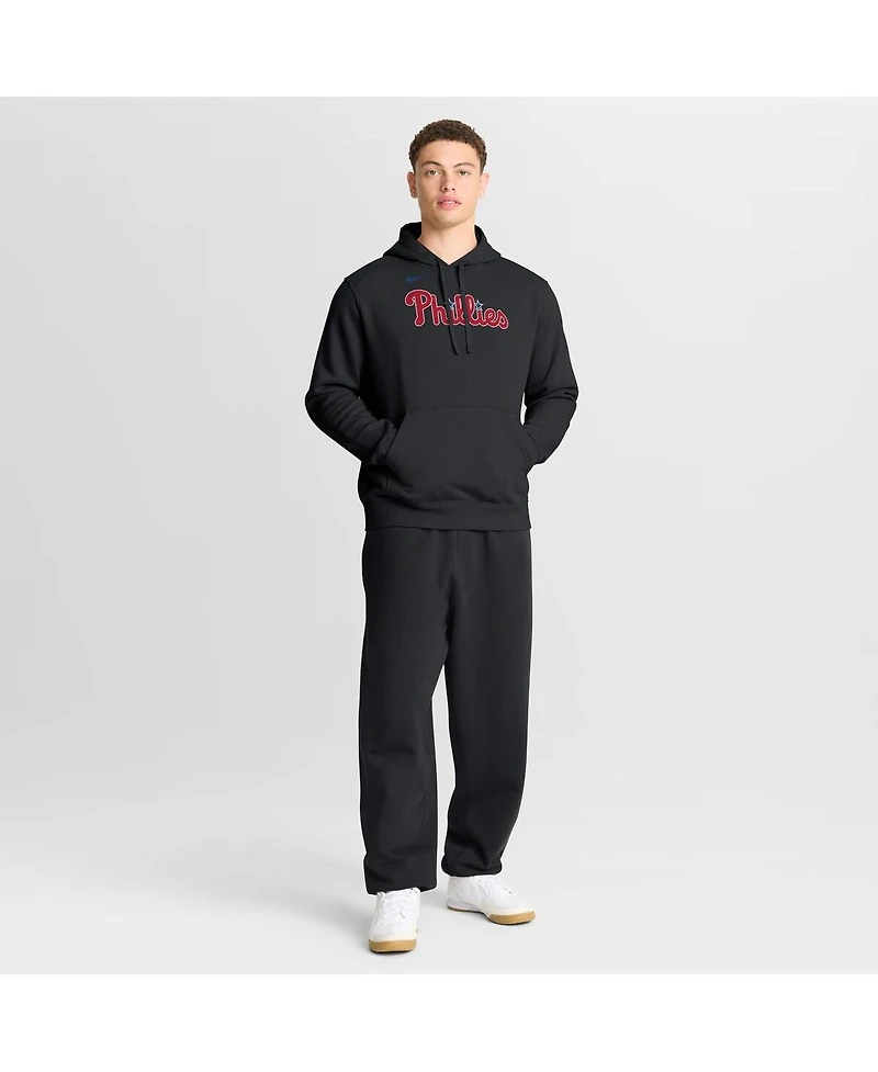 Nike Men's Black Philadelphia Phillies Dri-Fit Club Hoodie