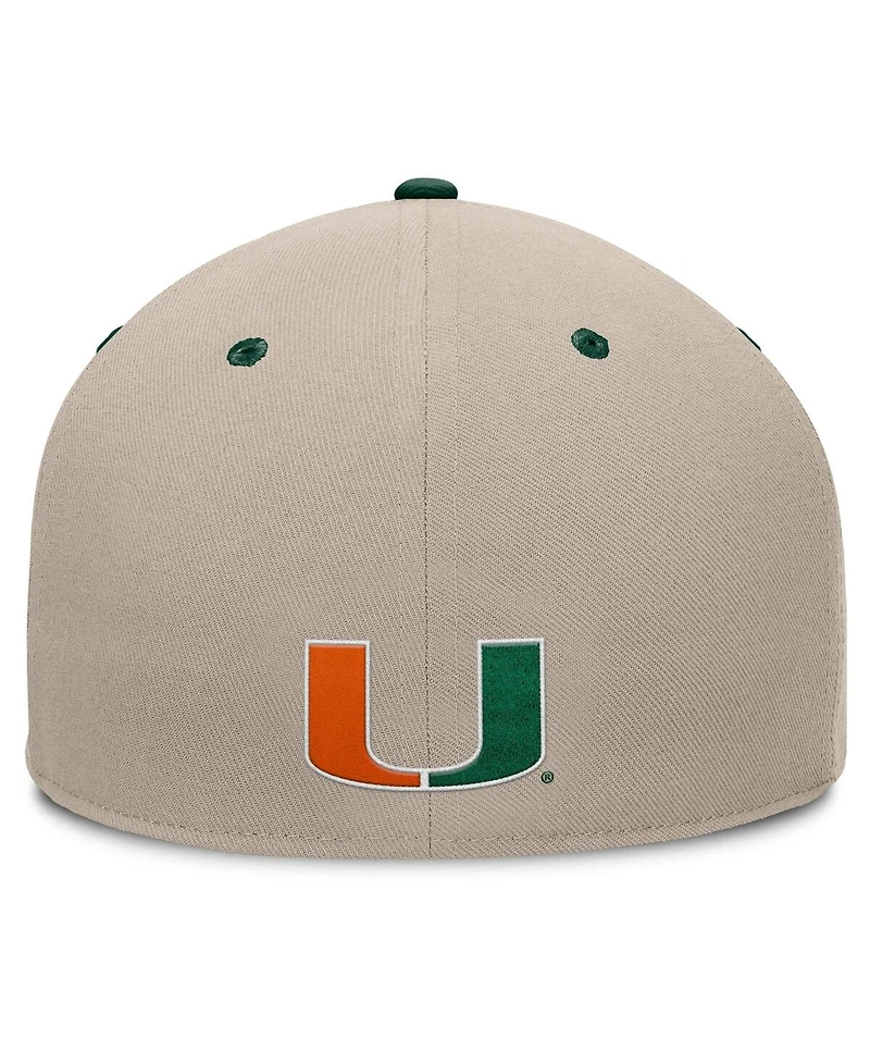 Fanatics Men's Khaki/Green Miami Hurricanes Colt Fitted Hat