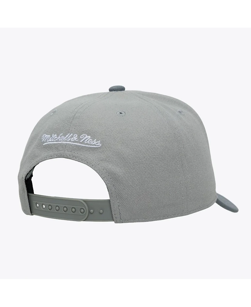 Mitchell & Ness Men's Gray New York Knicks Thunderstorm Head Coach Pro Crown Snapback Hat