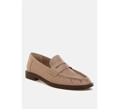 London Rag Women's Fhalko Penny Strap Low Block Heel Loafers