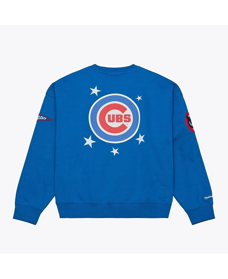 Mitchell & Ness Women's Royal Chicago Cubs Pep Rally Sweatshirt