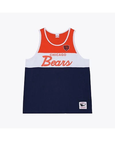 Mitchell & Ness Men's Navy/Orange Chicago Bears Head Coach Tank Top