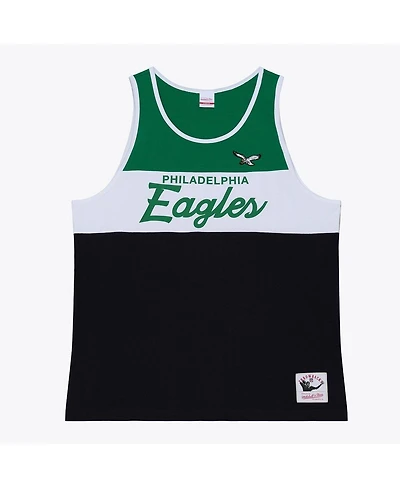 Mitchell & Ness Men's Black/Kelly Green Philadelphia Eagles Head Coach Tank Top