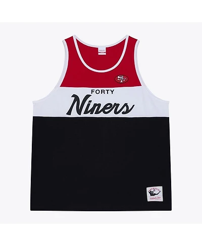 Mitchell & Ness Men's Black/Scarlet San Francisco 49ers Head Coach Tank Top