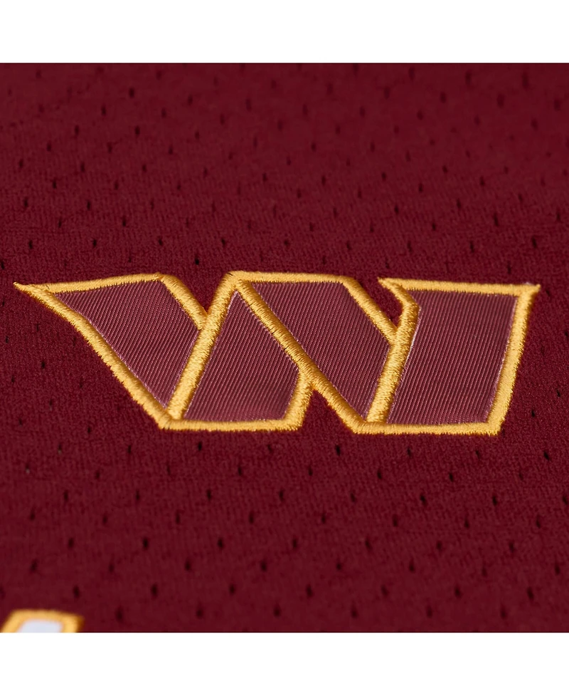 Mitchell & Ness Men's Burgundy Washington Commanders Head Coach Mesh Full-Button Fashion Jersey