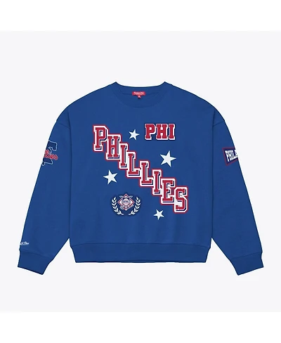 Mitchell & Ness Women's Royal Philadelphia Phillies Pep Rally Sweatshirt
