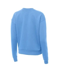 Antigua Women's Powder Blue Chicago Cubs Alternate Logo Victory Pullover Sweatshirt