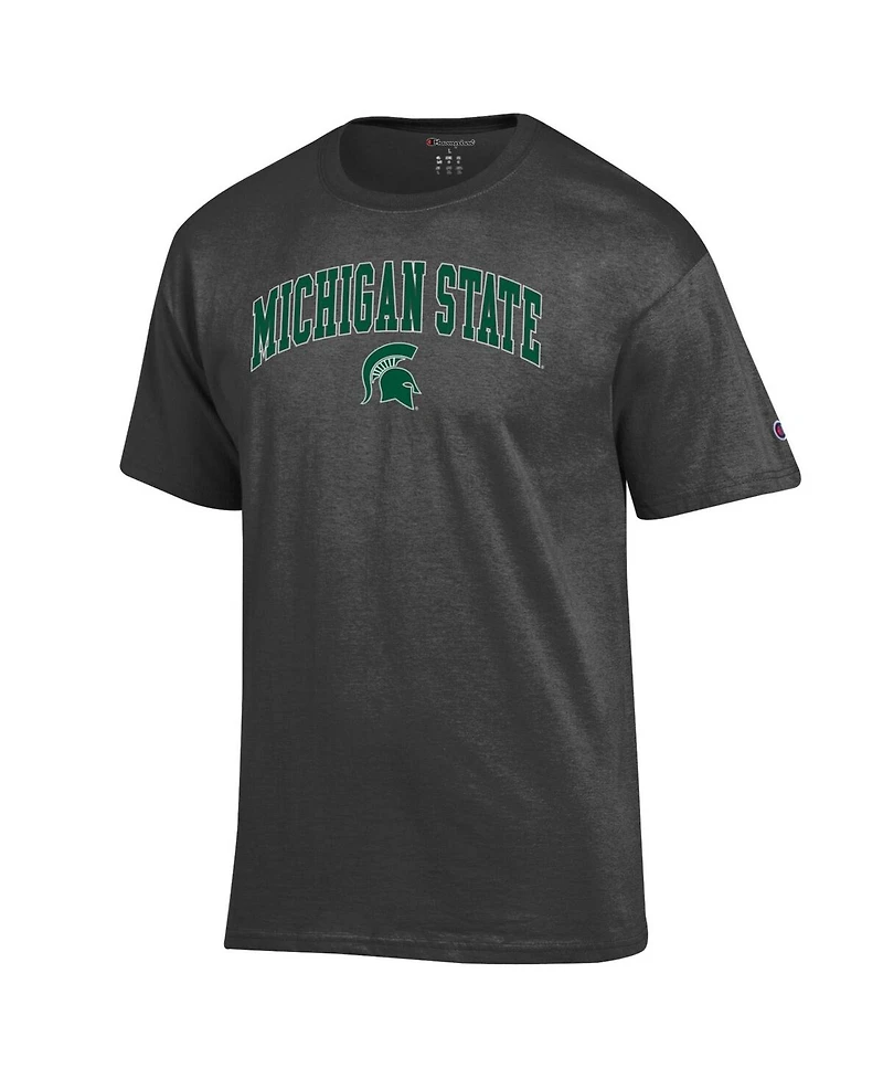 Champion Men's Heather Charcoal Michigan State Spartans Arch Over Logo T-Shirt