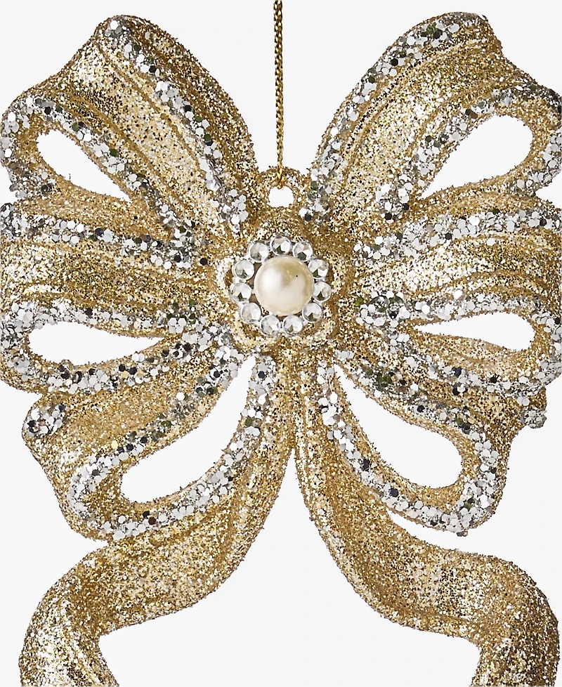 Holiday Lane Christmas Glitters Bow Ornament, Macy's Exclusive