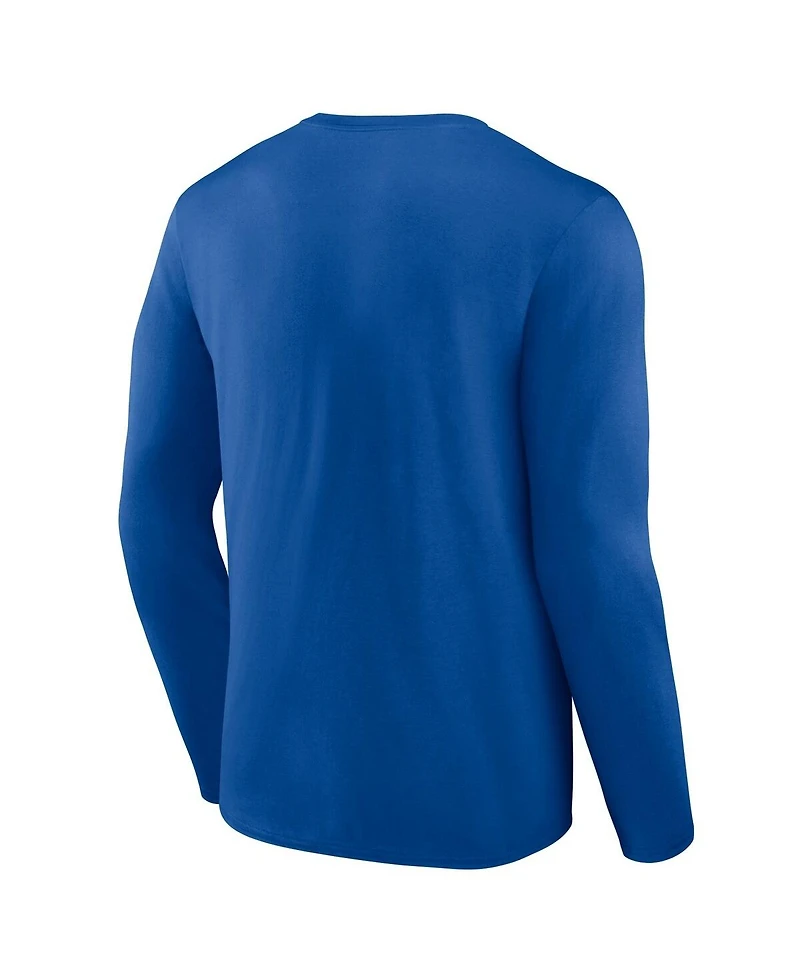 Logo Athletic Men's Royal Chicago Cubs Heart Soul Long Sleeve T-Shirt