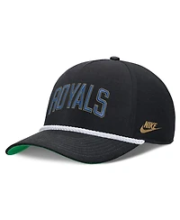 Nike Men's Black Kansas City Royals Cooperstown Collection Rise Adjustable Hat