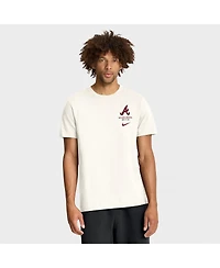 Nike Men's Cream Atlanta Braves Primetime 2-Hit T-Shirt