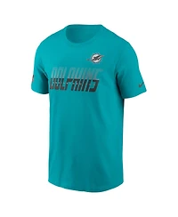 Nike Men's Aqua Miami Dolphins Sideline Dri-fit T-Shirt