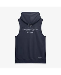 Nike Men's Navy Chicago Bears Sideline Standard Issue Dri-fit Sleeveless Hoodie