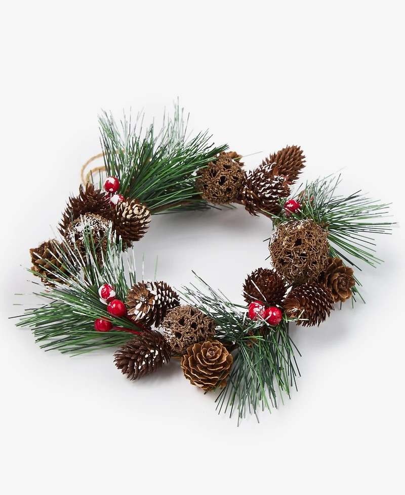 Holiday Lane Cozy Cabin Pinecone Wreath Ornament, Macy's Exclusive