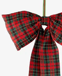 Holiday Lane Cozy Cabin Plaid Bow Ornament with Clip, Macy's Exclusive