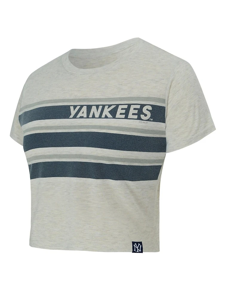 Concepts Sport Women's Cream New York Yankees Birch Cropped T-Shirt
