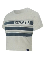Concepts Sport Women's Cream New York Yankees Birch Cropped T-Shirt