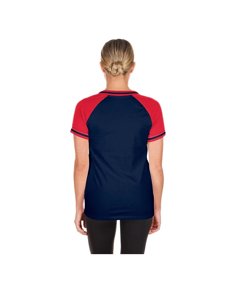 New Era Women's Navy Atlanta Braves Gameday V-Neck T-Shirt