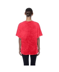New Era Women's Scarlet San Francisco 49ers Throwback Oversized T-Shirt