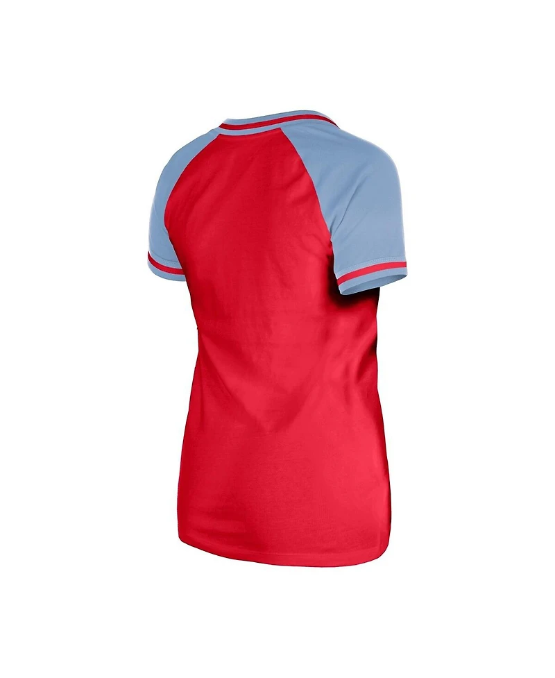 New Era Women's Red Texas Rangers Gameday V-Neck T-Shirt