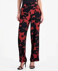 Anne Klein Women's Printed High Rise Pull-On Pants