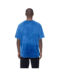 New Era Men's Blue Oklahoma City Thunder Oversized Throwback Collection Mineral Wash T-Shirt