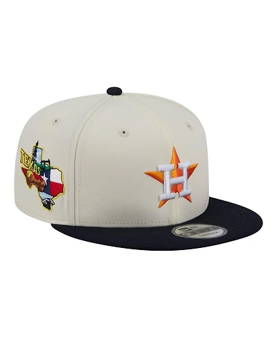 New Era Men's Cream/Navy Houston Astros Localized 9FIFTY Snapback Hat