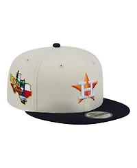 New Era Men's Cream/Navy Houston Astros Localized 9FIFTY Snapback Hat