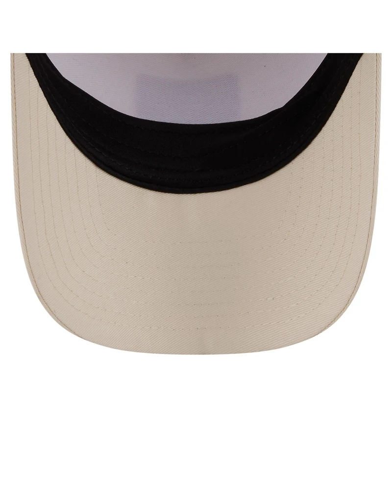 New Era Women's Light Beige Los Angeles Dodgers Tonal Patch 9FORTY M-Crown A-Frame Trucker Adjustable Hat