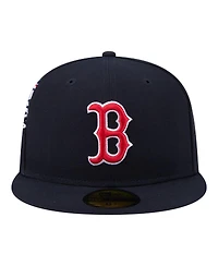 New Era Men's Navy Boston Red Sox Hidden Hit 59FIFTY Fitted Hat