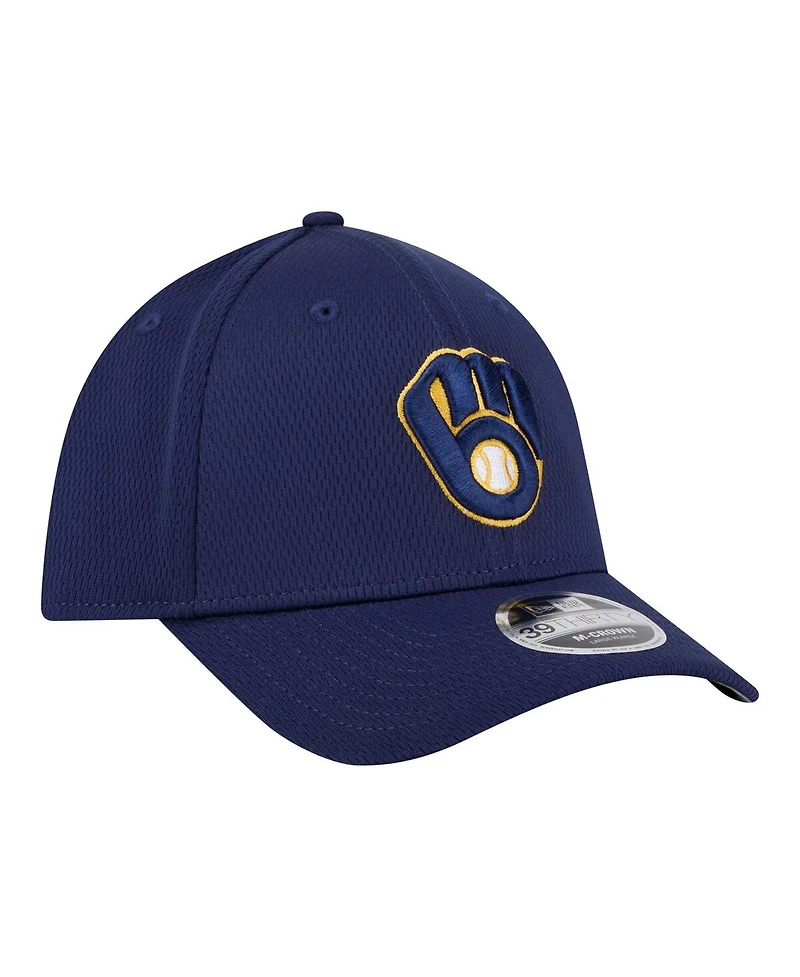 New Era Men's Navy Milwaukee Brewers Dash 39THIRTY Flex Hat