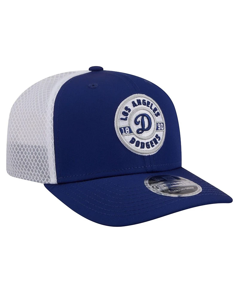 New Era Men's Royal Los Angeles Dodgers Active 9SEVENTY Adjustable Trucker Hat