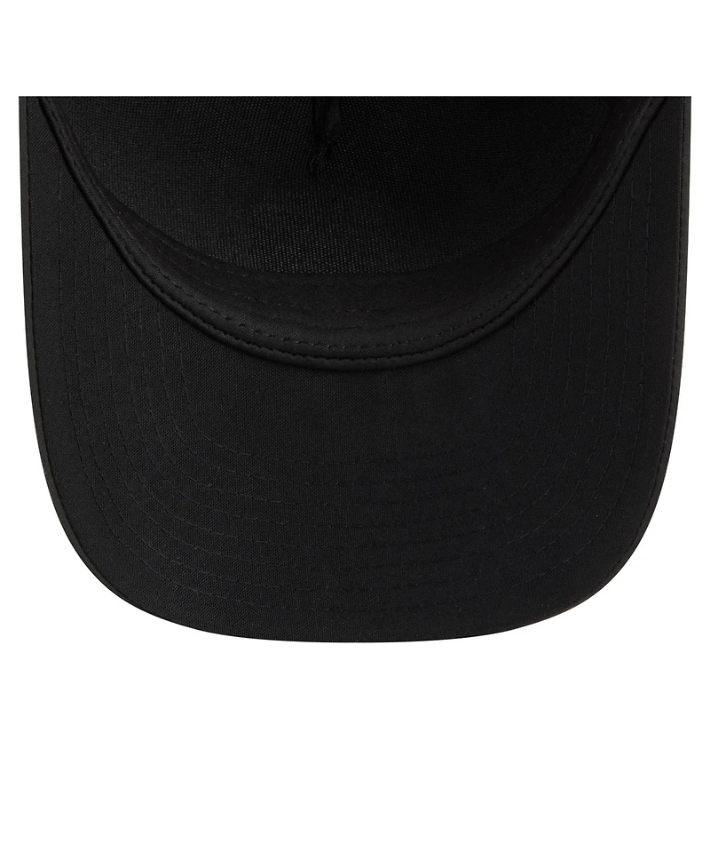 New Era Men's Black New York Mets Badged M-Crown A-Frame 9FORTY Trucker Adjustable Hat