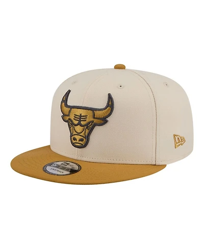 New Era Men's Cream/Tan Chicago Bulls Two-Tone Color Pack 9FIFTY Snapback Hat