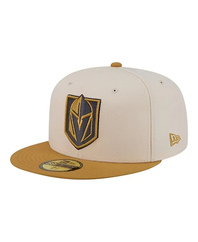 New Era Men's Cream/Tan Vegas Golden Knights Colorpack Two-Tone 59FIFTY Fitted Hat