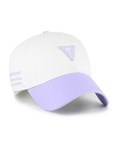 '47 Brand Men's and Women's White/Violet Golden State Valkyries Contemporary Two-Tone Clean Up Adjustable Hat