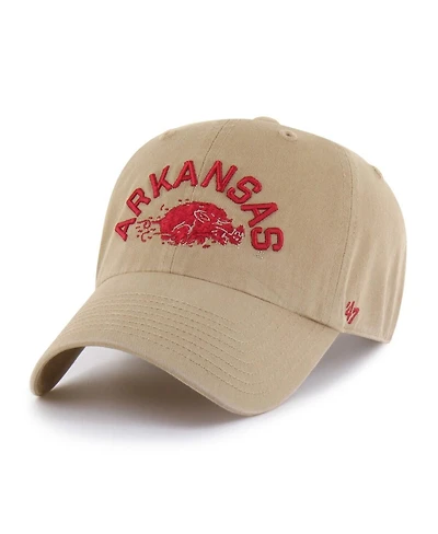 '47 Brand Men's Khaki Arkansas Razorbacks Vault Clean Up Adjustable Hat