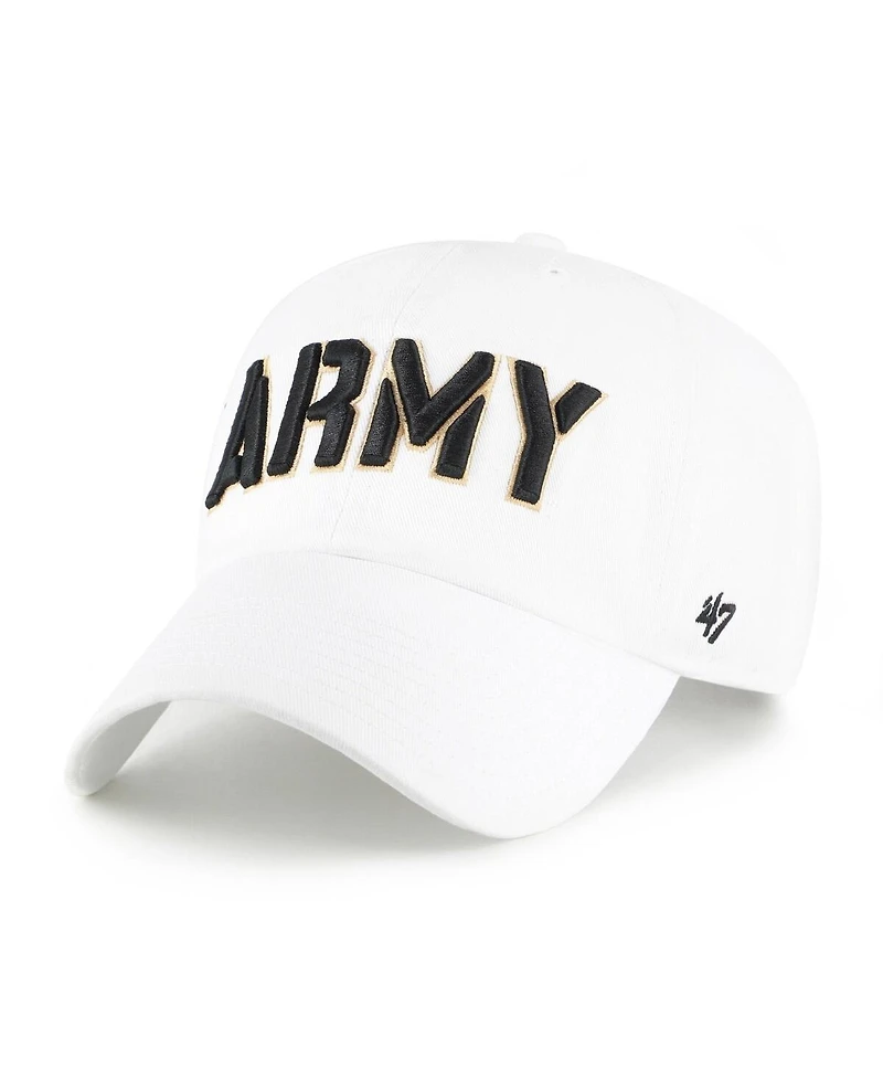 '47 Brand Men's White Army Black Knights Clean Up Adjustable Hat
