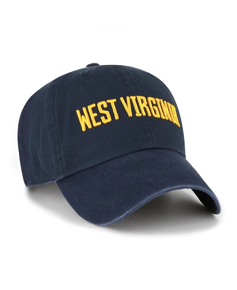 '47 Brand Men's Navy West Virginia Mountaineers Clean Up Adjustable Hat